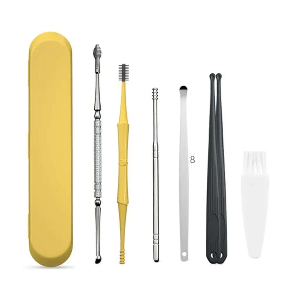 7 PCS Ear Cleaner Earwax Removal Tool Earpick Curette Reusable Ear Cleaning Wax Remover Spring Spoon Ear Pick Cleanser Care
7 PCS Ear Cleaner Earwax Removal Tool Earpick Curette Reusable Ear Cleaning Wax Remover Spring Spoon Ear Pick Cleanser Care