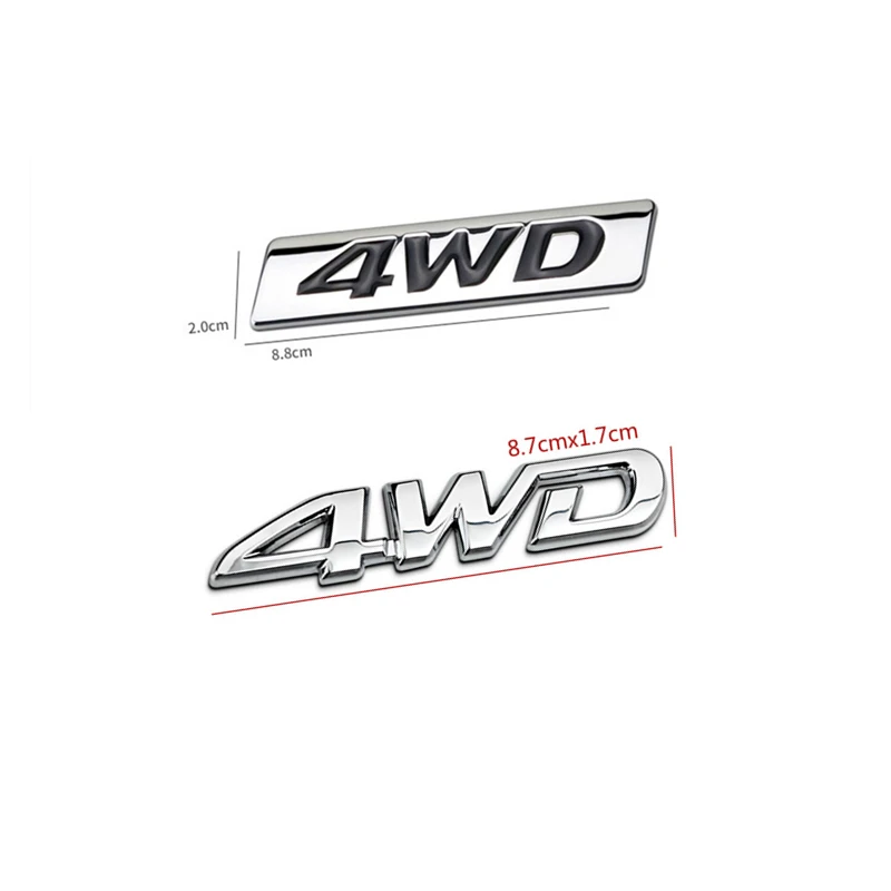 1Pcs Metal V6 4WD AWD Emblem Badge Sticker Car Body Trunk Accessories For Toyota Honda FIAT Jeep VW Ford Cadillac Mazda Nissan | Автомобили