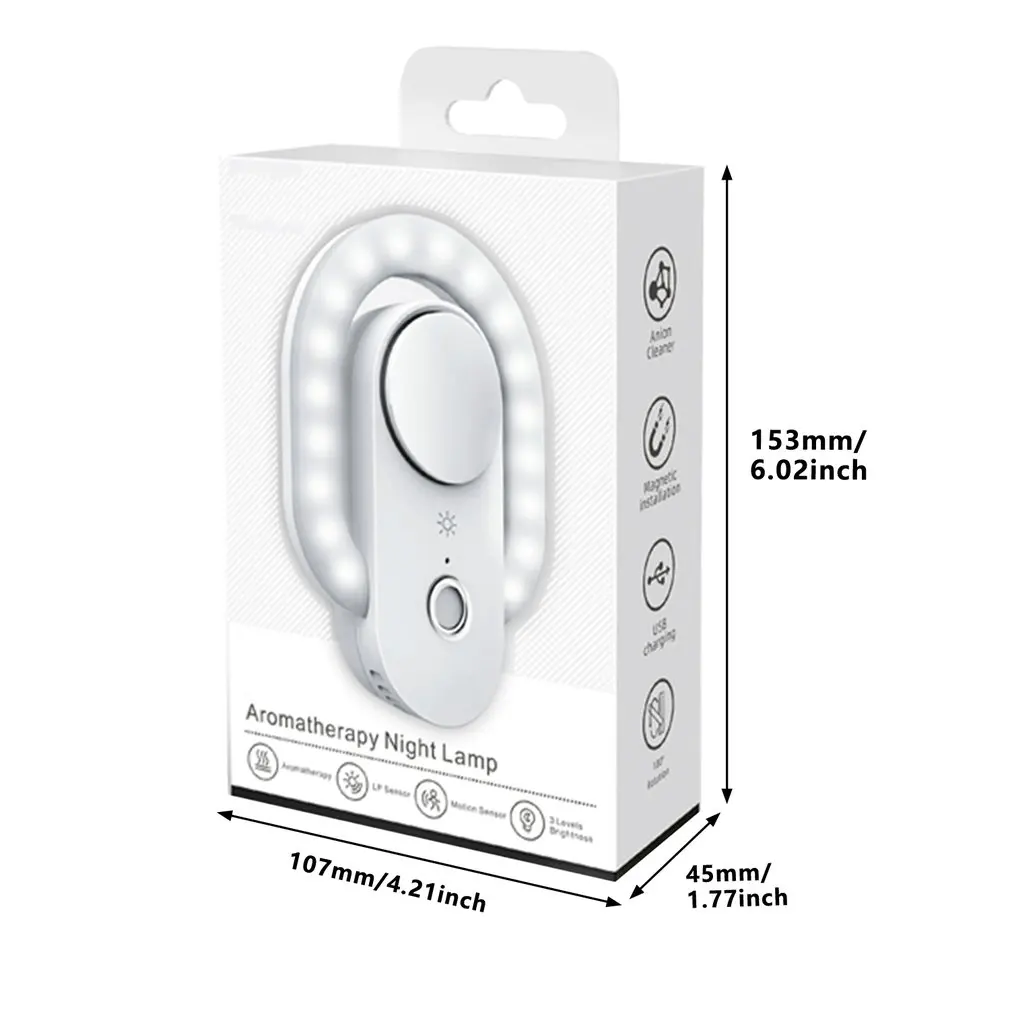 Night Light With Aromatherapy Diffuser Air Purification 3 Modes Cabinet Light Led Motion Sensor Night Light
Night Light With Aromatherapy Diffuser Air Purification 3 Modes Cabinet Light Led Motion Sensor Night Light