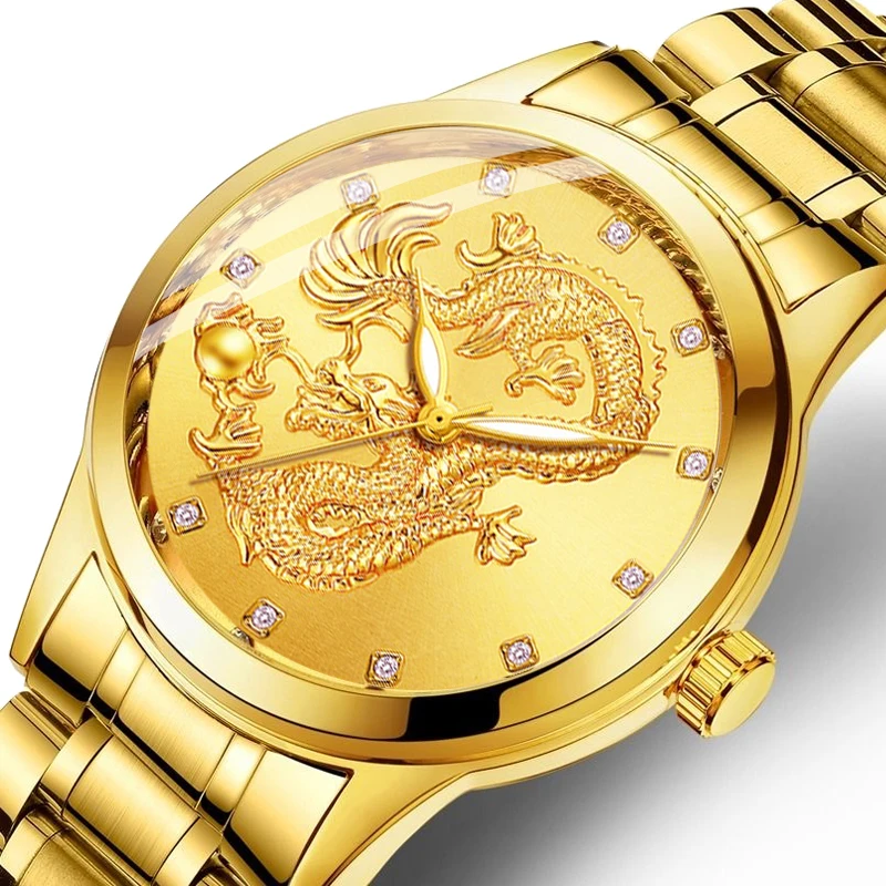 3D Dragon Watches Top Brand Men's Business Classic Golden Watch Alloy Steel Men Quartz Watch Life Waterproof Luxury Wristwatch
3D Dragon Watches Top Brand Men's Business Classic Golden Watch Alloy Steel Men Quartz Watch Life Waterproof Luxury Wristwatch