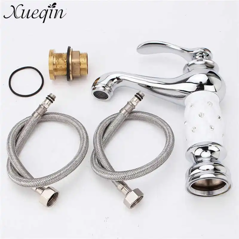 Xueqin Classical European Single Handle Ceramic Basin Faucet Chrome Polished Bathroom Hot and Cold Water Sink Mix Tap
Xueqin Classical European Single Handle Ceramic Basin Faucet Chrome Polished Bathroom Hot and Cold Water Sink Mix Tap