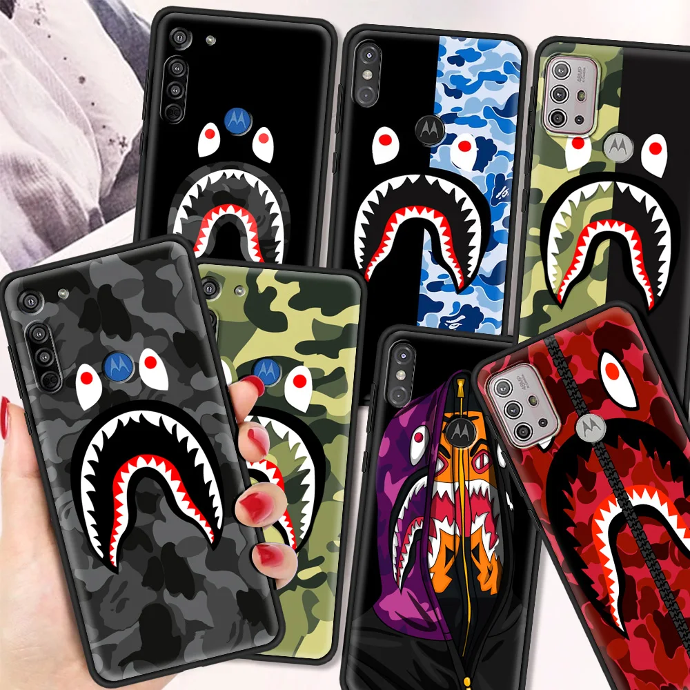 Camouflage Shark Silicone TPU Case for Motorola G G8 Power G9 G10 G30 Plus Play E6S Edge One Fusion Stylus Cover Coque
Camouflage Shark Silicone TPU Case for Motorola G G8 Power G9 G10 G30 Plus Play E6S Edge One Fusion Stylus Cover Coque