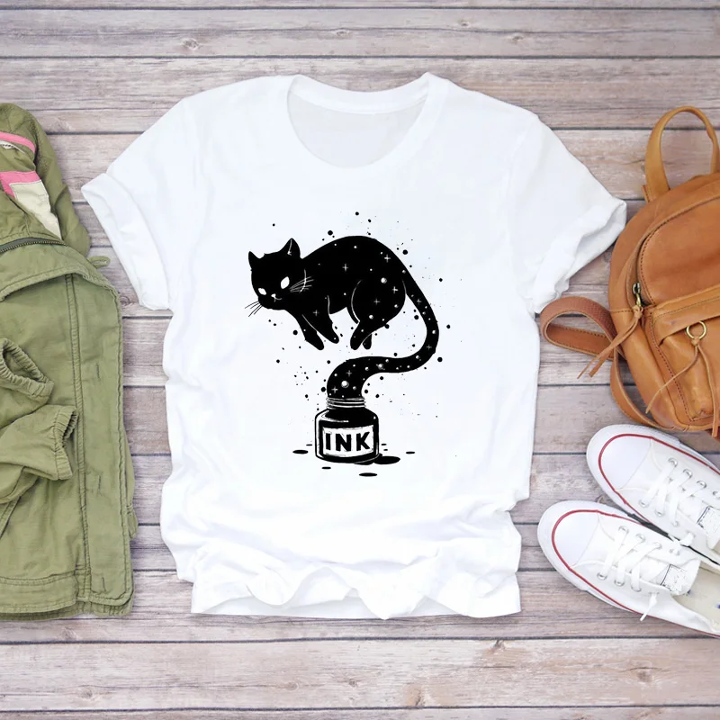 Women T-shirts Cat Cartoon Clothing Fashion 90s Ladies Short Sleeve Print Lady Womens Stylish T Top Shirt Sweet Tee T-Shirt
Women T-shirts Cat Cartoon Clothing Fashion 90s Ladies Short Sleeve Print Lady Womens Stylish T Top Shirt Sweet Tee T-Shirt
