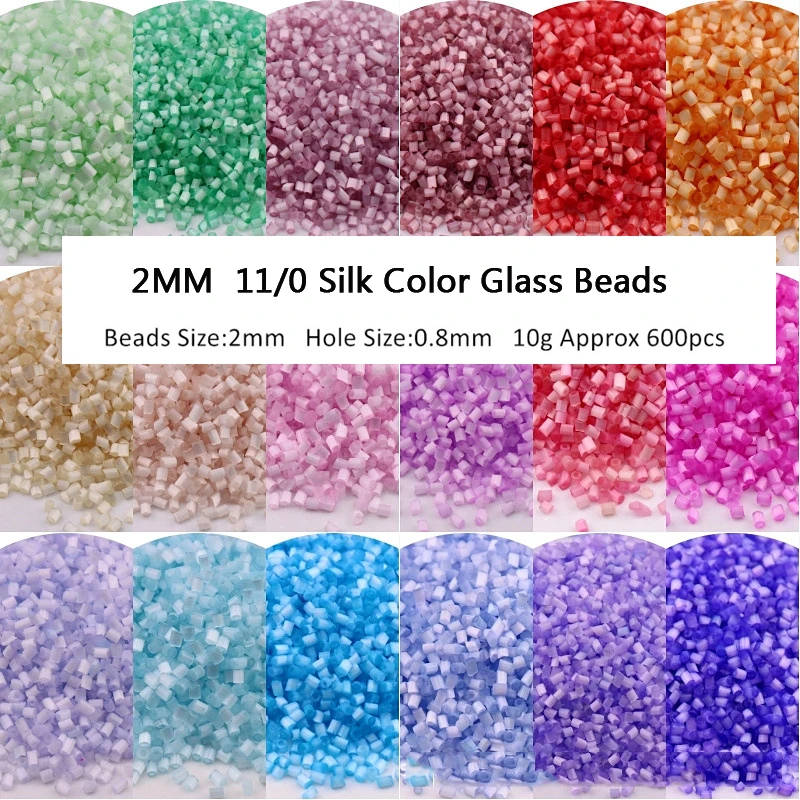 2MM 11/0 Japanese Miyuki Glass Beads Colorful Silk Color Round Spacer Seed Beads For Jewelry Making Embroidery Accessories
2MM 11/0 Japanese Miyuki Glass Beads Colorful Silk Color Round Spacer Seed Beads For Jewelry Making Embroidery Accessories