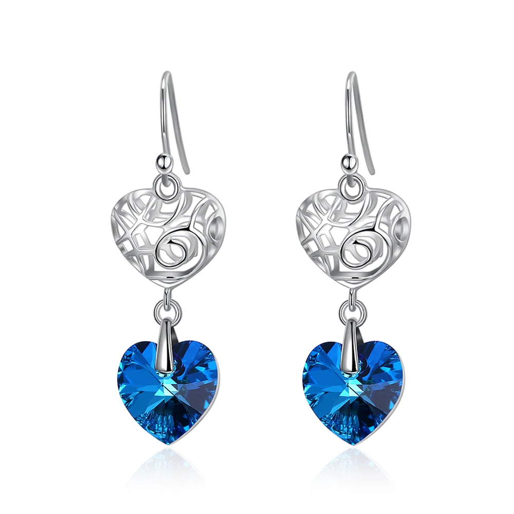 ZEMIOR 925 Sterling Silver Drop Earrings For Women Hollow Heart And Austria Crystal Heart Pendants Earrings Fine Jewelry
ZEMIOR 925 Sterling Silver Drop Earrings For Women Hollow Heart And Austria Crystal Heart Pendants Earrings Fine Jewelry