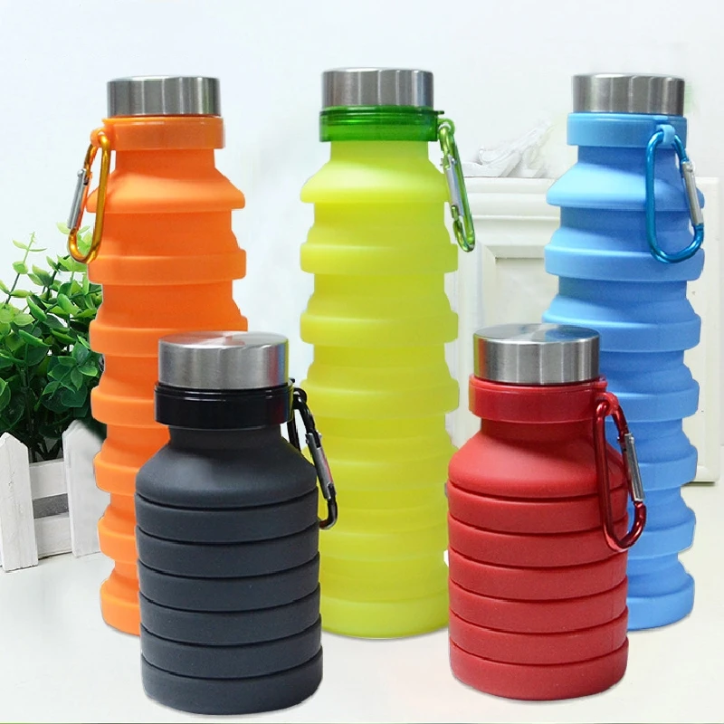 500ML Silicone Water Bottle with Stainless Steel Cover Folding Coffee Bottle Outdoor Travel Drinking Collapsible Sport Kettle
500ML Silicone Water Bottle with Stainless Steel Cover Folding Coffee Bottle Outdoor Travel Drinking Collapsible Sport Kettle