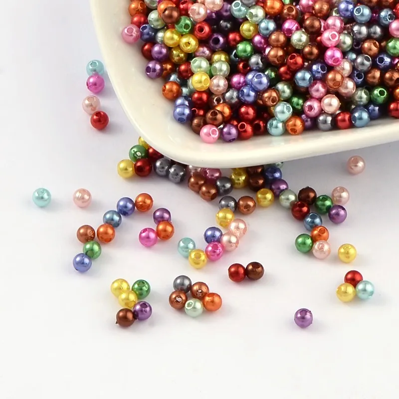 1 Pound Imitation Pearl Acrylic Beads Dyed Round Mixed Color 4x3.5mm Hole: 1mm about 18100pcs/pound
1 Pound Imitation Pearl Acrylic Beads Dyed Round Mixed Color 4x3.5mm Hole: 1mm about 18100pcs/pound