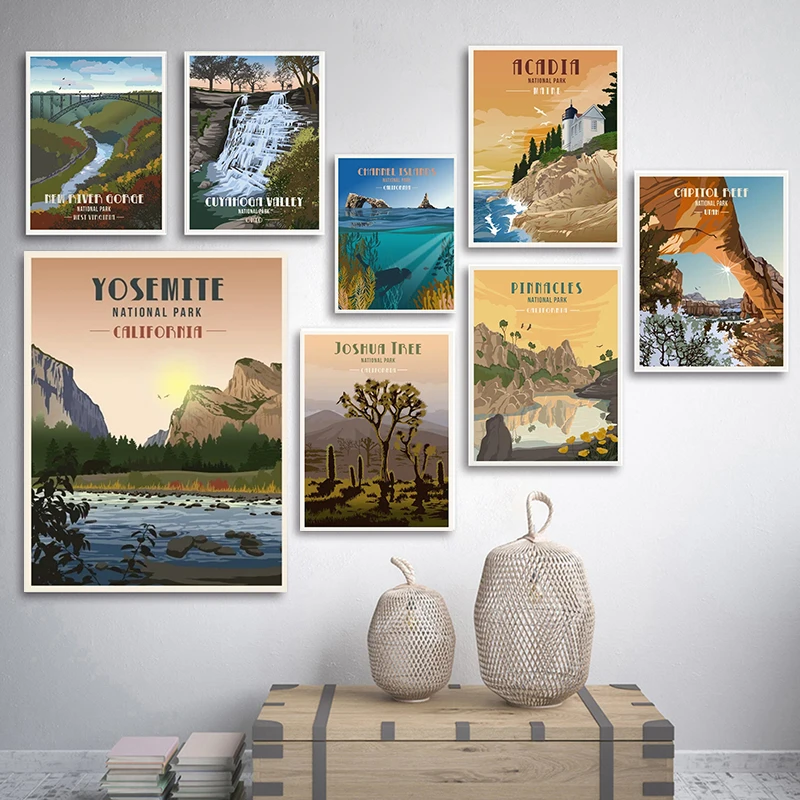 National Park Attractions Posters And Prints For Living Room Zoo Wall Art Adventure Travel Landscape Canvas Painting Home Decor
National Park Attractions Posters And Prints For Living Room Zoo Wall Art Adventure Travel Landscape Canvas Painting Home Decor