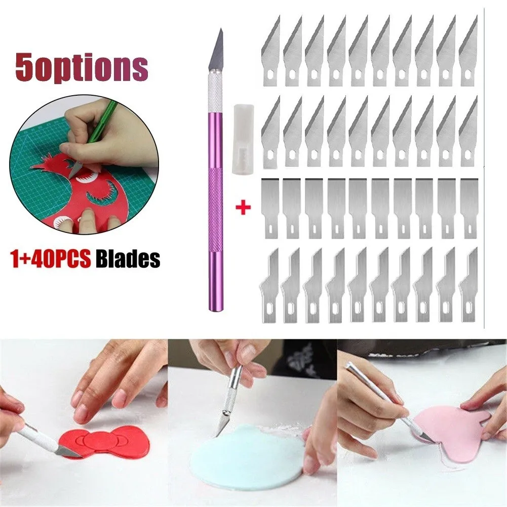 1set Non-Slip Metal Scalpel Knife Tools Kit Cutter Engraving Craft Knives+40pcs Blades Mobile Phone PCB DIY Repair Hand Tools
1set Non-Slip Metal Scalpel Knife Tools Kit Cutter Engraving Craft Knives+40pcs Blades Mobile Phone PCB DIY Repair Hand Tools