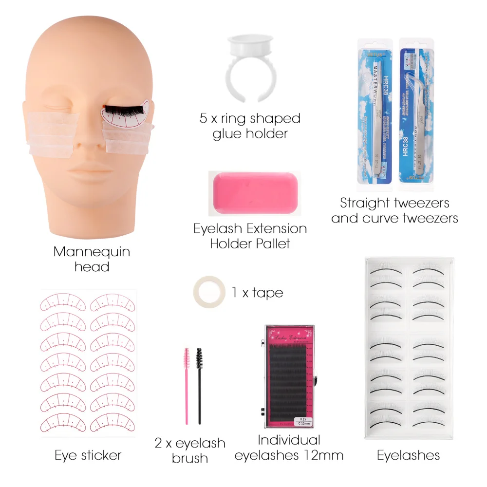 Lurrose Flat Mannequin Head with Training Tools for Extending Eyelashes Practice Best False Eyelashes Extension Kit for
Lurrose Flat Mannequin Head with Training Tools for Extending Eyelashes Practice Best False Eyelashes Extension Kit for