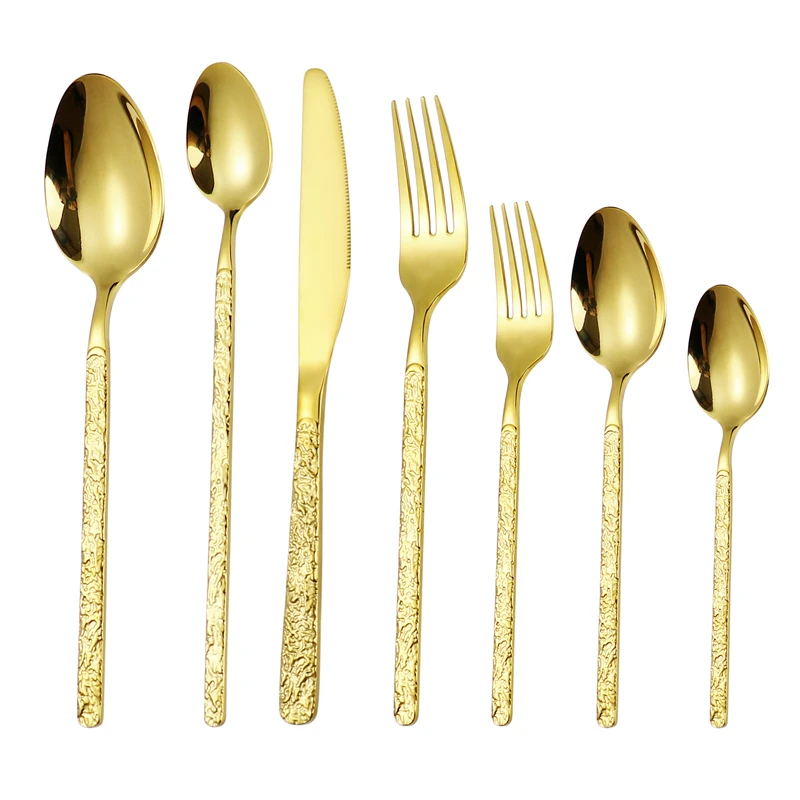 Creative Stainless Steel Tableware Set Palace Relief Retro Western Cutlery Steak Knife Fork Dessert Ice Spoon Kitchen Utensils
Creative Stainless Steel Tableware Set Palace Relief Retro Western Cutlery Steak Knife Fork Dessert Ice Spoon Kitchen Utensils
