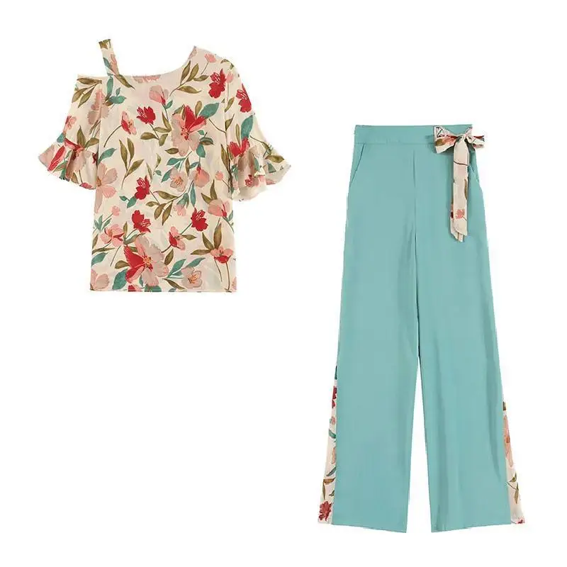 Wide Leg Pants Suits Female 2021 Summer New Two-piece Set Womens Outfits Fashion Casual Party Clothing Ensemble Femme Mujer Y783
Wide Leg Pants Suits Female 2021 Summer New Two-piece Set Womens Outfits Fashion Casual Party Clothing Ensemble Femme Mujer Y783