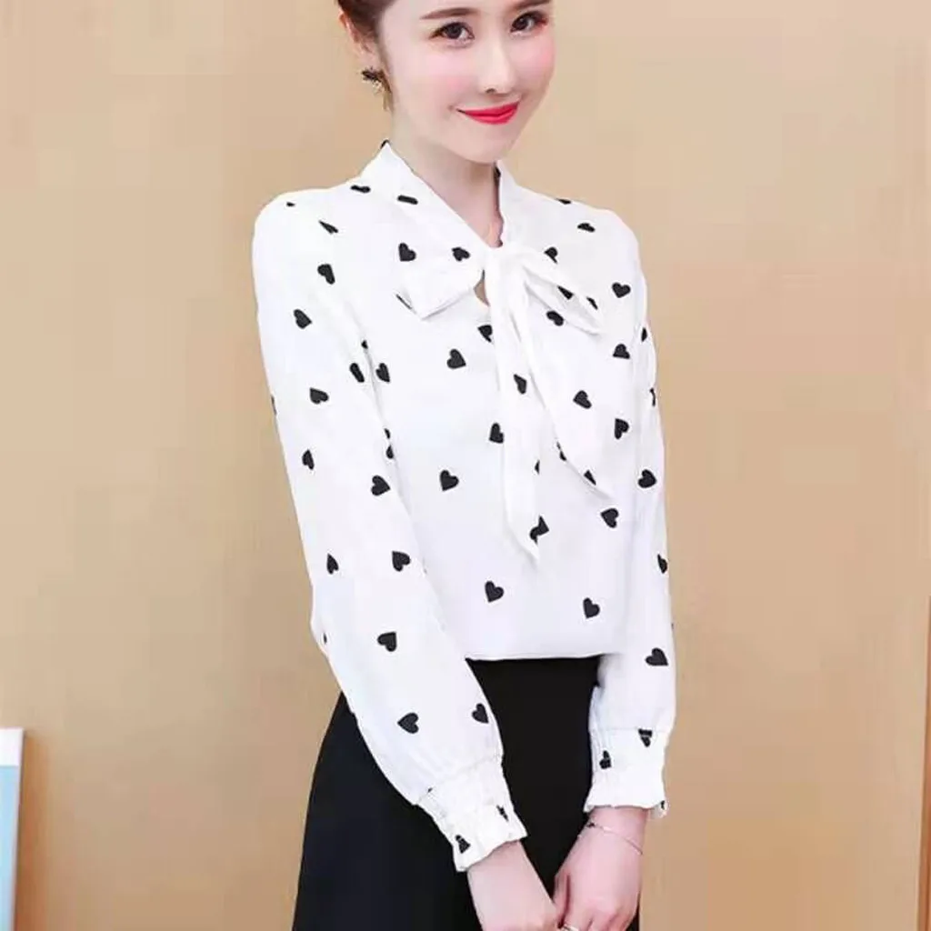 CHAMSGEND long sleeve woman shirts Polyester women's blouse Casual Printed Bow Collar Casual Tops Ladies Shirts
CHAMSGEND long sleeve woman shirts Polyester women's blouse Casual Printed Bow Collar Casual Tops Ladies Shirts