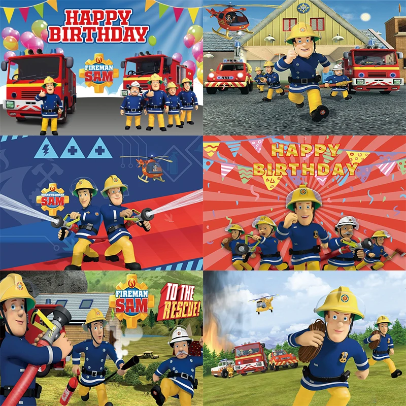 Fireman Sam Photo Backdrop Boys Happy Birthday Party Station Photograph Background Banner Decoration
Fireman Sam Photo Backdrop Boys Happy Birthday Party Station Photograph Background Banner Decoration