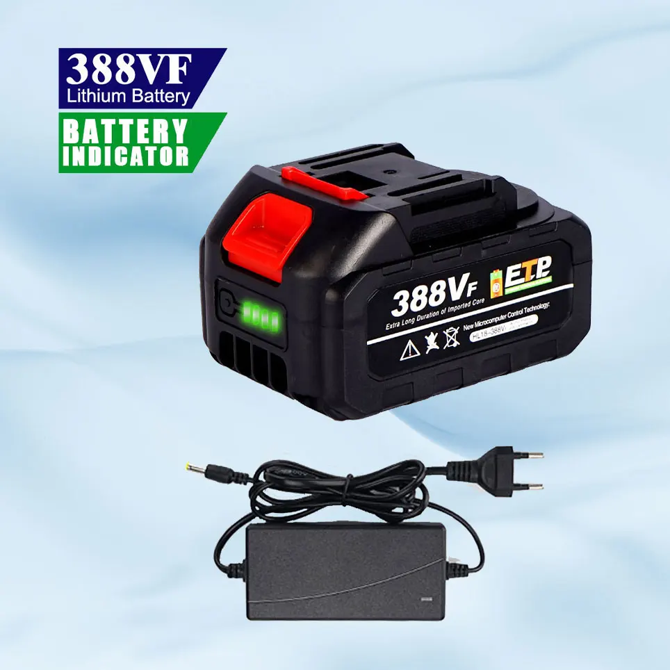 2021 Rechargeable lithium battery EU plug with battery indicator. EU plug for brushless electric saw/hammer drill/angle grinder
2021 Rechargeable lithium battery EU plug with battery indicator. EU plug for brushless electric saw/hammer drill/angle grinder