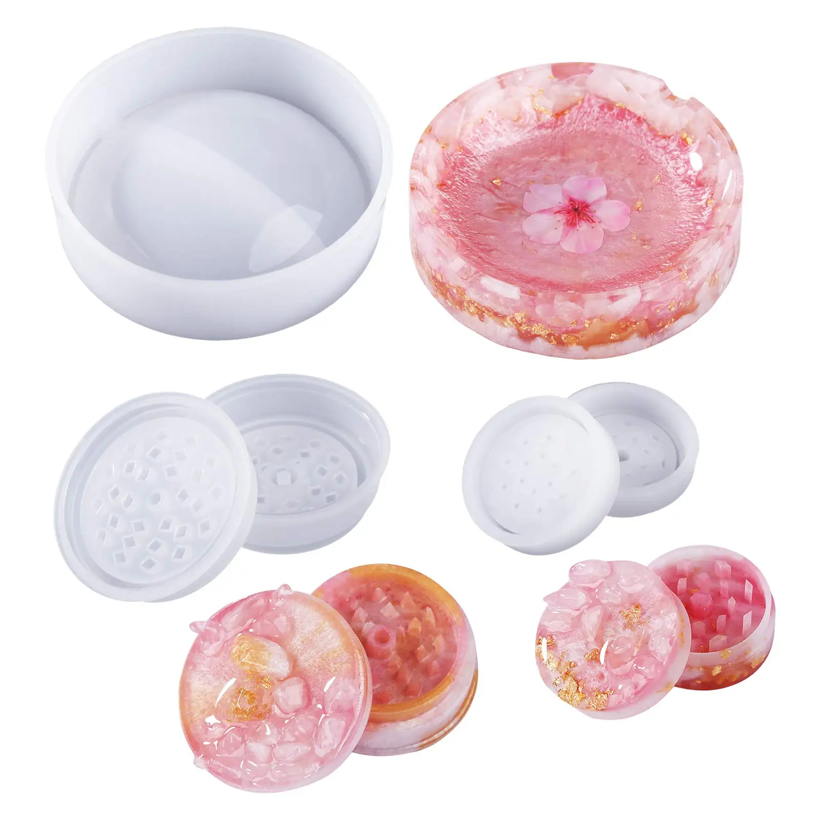 Grinding Machine Ashtray Grinder Silicone Molds For Resin Round Resin Mold Jewelry Storage Box And Silicone Spice Grinder Mold
Grinding Machine Ashtray Grinder Silicone Molds For Resin Round Resin Mold Jewelry Storage Box And Silicone Spice Grinder Mold