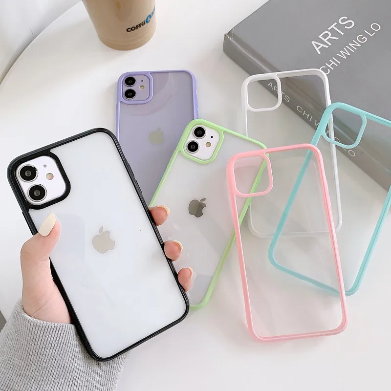 Shockproof Colorful Bumper Clear Phone Case For iPhone12 11 Pro XR X XS Max 8 7 6 6S Plus SE 2020 Transparent Soft Acrylic Cover
Shockproof Colorful Bumper Clear Phone Case For iPhone12 11 Pro XR X XS Max 8 7 6 6S Plus SE 2020 Transparent Soft Acrylic Cover