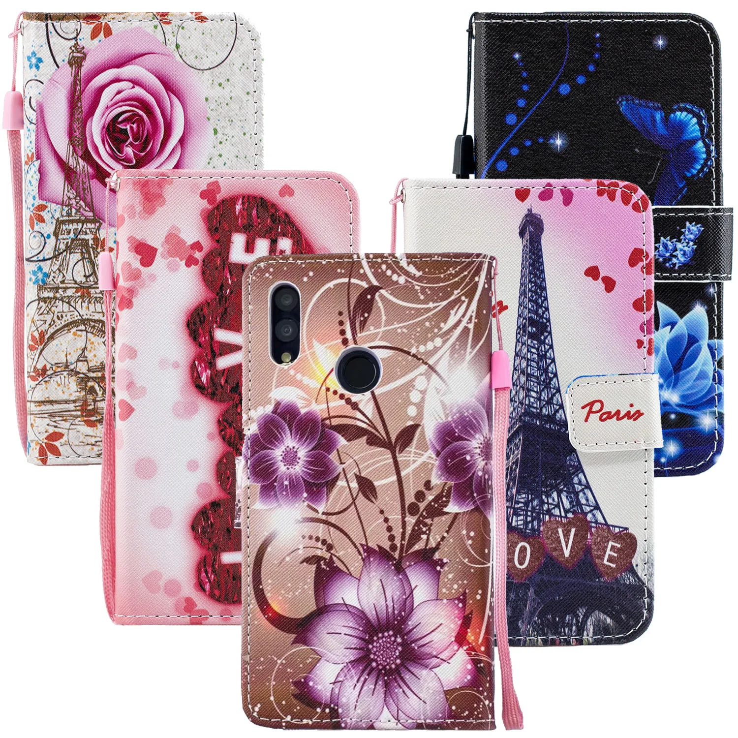 Кожаные чехлы с цветами для Huawei Honor 10 9 Lite 7A 7C 8A 8C P20 P30 Pro P Smart Nova 3 3i Y7 Y9 Y5 Y6 Prime 2018 чехол