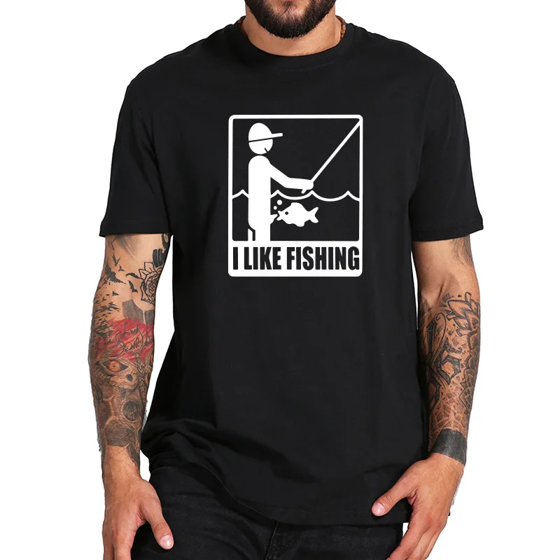 Футболка с коротким рукавом для рыбалки из 100% хлопка | Мужская одежда
