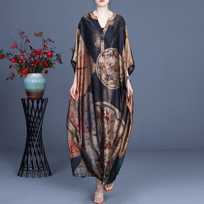 Johnature Women Polyester Dress V-Neck Half Sleeve Vintage Button Clothes 2021 Summer New Loose Patchwork Comfortabie Dress
Johnature Women Polyester Dress V-Neck Half Sleeve Vintage Button Clothes 2021 Summer New Loose Patchwork Comfortabie Dress