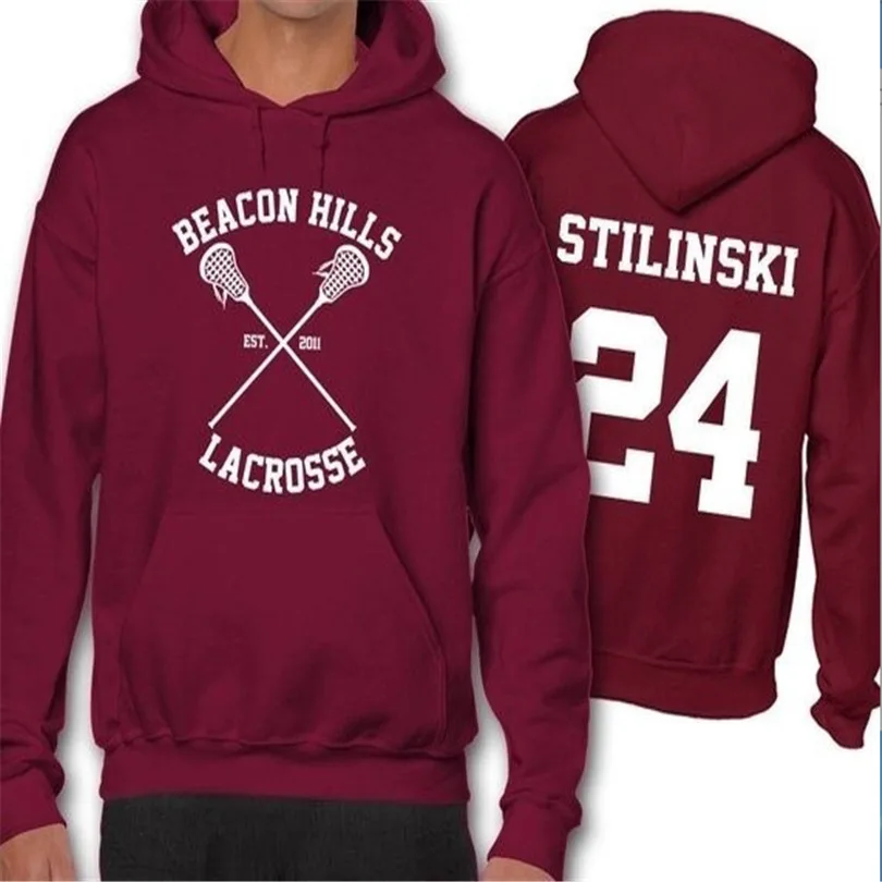 Teen Wolf Hoodie Men Stilinski 24 Lahey McCall Pullover Sweatshirt Male Print Red Hooded Mens Hoodies Hip Hop Hoddies Streetwear
Teen Wolf Hoodie Men Stilinski 24 Lahey McCall Pullover Sweatshirt Male Print Red Hooded Mens Hoodies Hip Hop Hoddies Streetwear