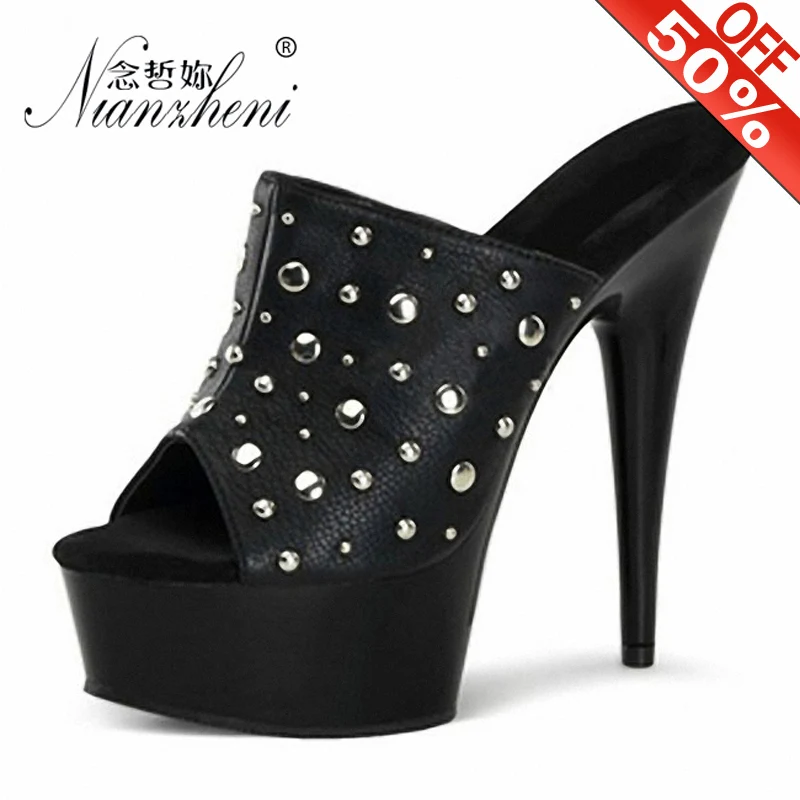 Женские туфли на высоком каблуке 15 см, пикантные сандалии-гладиаторы, Клубные тапочки, кожа с заклепками, на платформе, для стриптиза, 6 дюймов
Женские туфли на высоком каблуке 15 см, пикантные сандалии-гладиаторы, Клубные тапочки, кожа с заклепками, на платформе, для стриптиза, 6 дюймов