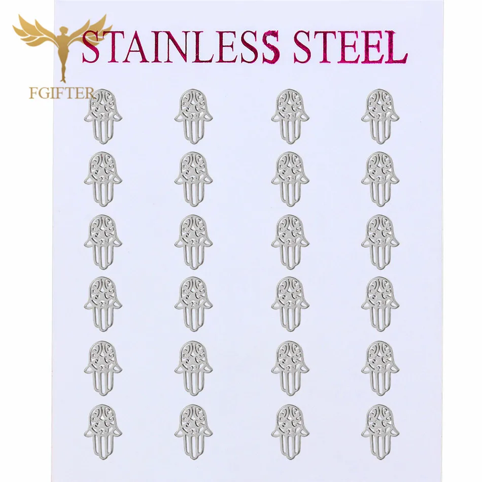 Indian Religion Primitive Fashion Hand of Fatima Amulet Earrings Men's Women's Ear Jewelry Wholesale 12 Pairs oorbellen
Indian Religion Primitive Fashion Hand of Fatima Amulet Earrings Men's Women's Ear Jewelry Wholesale 12 Pairs oorbellen