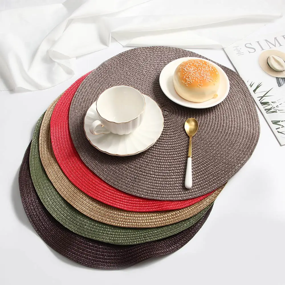 Round Table Insulation Pad Solid Weave Placemat Table Mats Non Slip Heat Resistant Kitchen Accessories Table Decoration Home Pad
Round Table Insulation Pad Solid Weave Placemat Table Mats Non Slip Heat Resistant Kitchen Accessories Table Decoration Home Pad