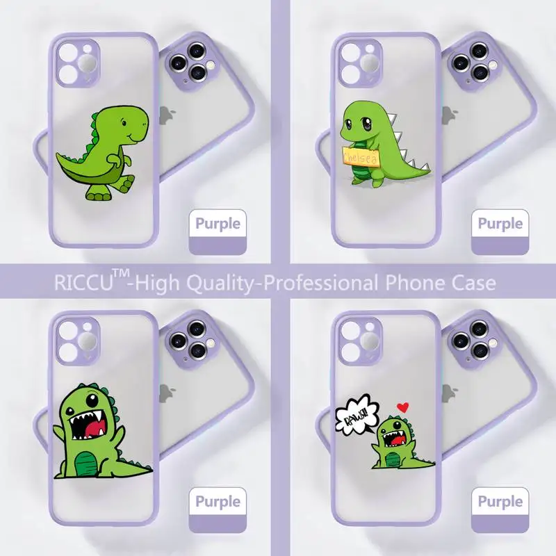 Dinosaur Lovely Cartoon Cute Phone Case Colorful Bumper Trasparent For iPhone 11 Pro Max 12 Mini XR X XS 8 7 Plus purple Cover
Dinosaur Lovely Cartoon Cute Phone Case Colorful Bumper Trasparent For iPhone 11 Pro Max 12 Mini XR X XS 8 7 Plus purple Cover