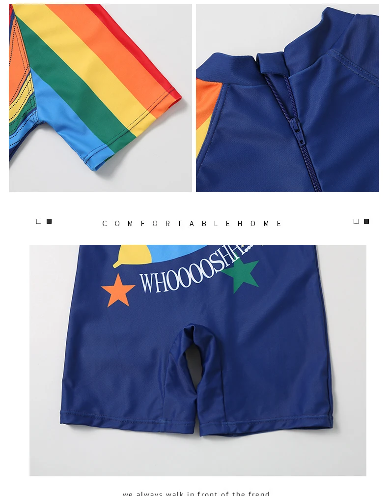 Print Rocket Blue One Piece Swimsuit Boys Rainbow Sleeve Zipper Swimwear Children with Swimming Cap Beach Bathing Suit Kids
Print Rocket Blue One Piece Swimsuit Boys Rainbow Sleeve Zipper Swimwear Children with Swimming Cap Beach Bathing Suit Kids