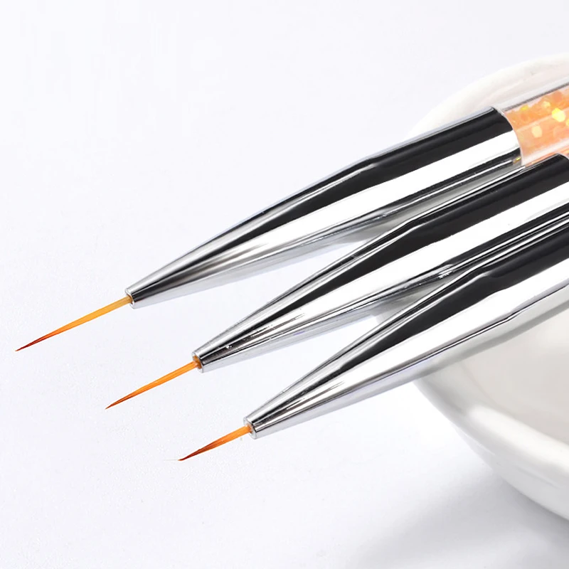 3Pcs/Set Nail Art Brush Crystal Acrylic Thin Liner Drawing Pen Painting Stripes Flower Nail Art Manicure Tools
3Pcs/Set Nail Art Brush Crystal Acrylic Thin Liner Drawing Pen Painting Stripes Flower Nail Art Manicure Tools