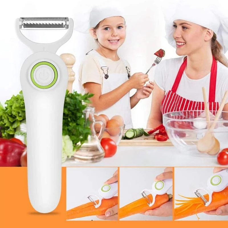 Electrical Vegetable Peeler, Handheld Peeler for Apples,Potato, Carrots, Fruit Etc.