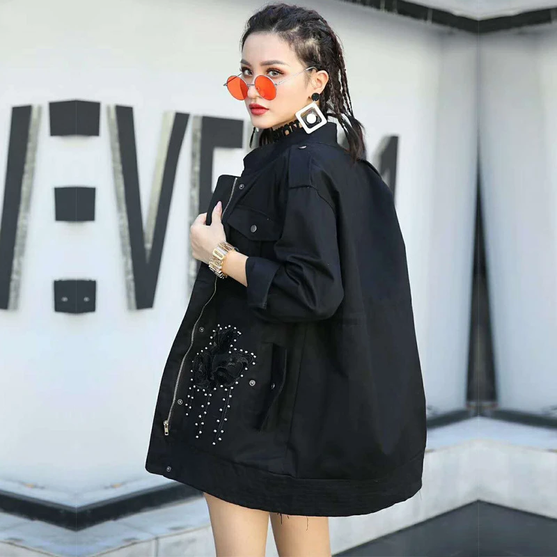ZURICHOUSE 2021 Women's Windbreaker Coat Spring Fashion Appliques Beading Design Casual Loose Fit Short Trench Woman
ZURICHOUSE 2021 Women's Windbreaker Coat Spring Fashion Appliques Beading Design Casual Loose Fit Short Trench Woman