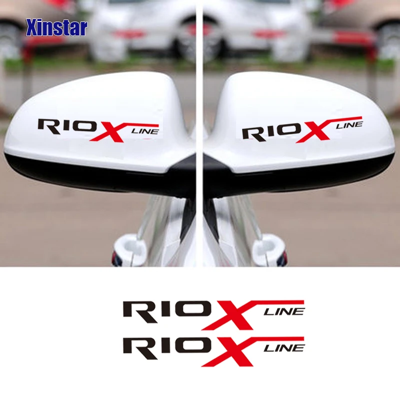 2pcs/lot car rearview mirror sticker for kia rio x-line 
2pcs/lot car rearview mirror sticker for kia rio x-line