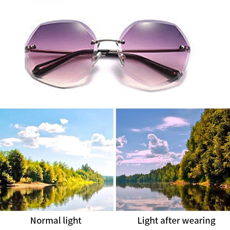 2021 Top Women's Gsses Brand Designer Sun Glasses Gradient Shades Cutting Lens Ladies Frameless Metal Eyeglasses UV400
2021 Top Women's Gsses Brand Designer Sun Glasses Gradient Shades Cutting Lens Ladies Frameless Metal Eyeglasses UV400