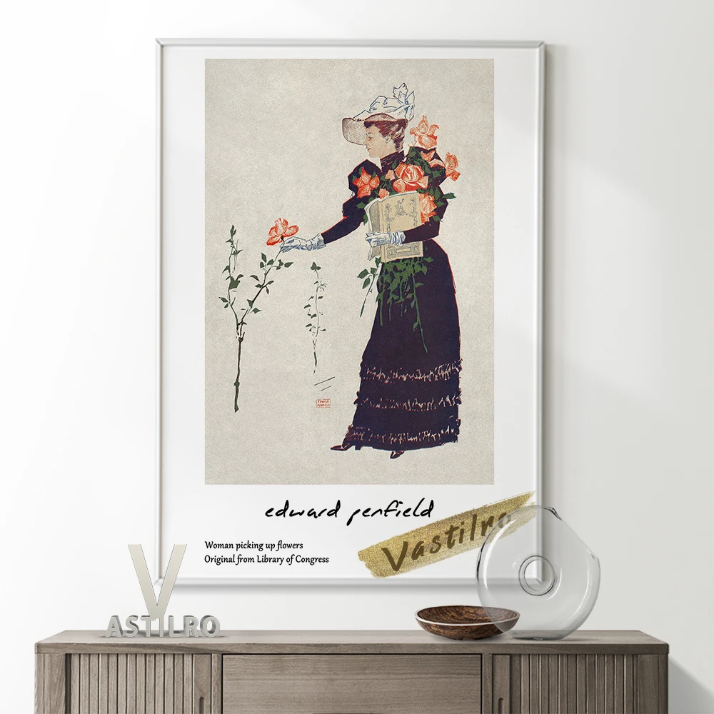 Edward Penfield Exhibition Museum Poster American Illustration Art Prints Woman Picking Up Flowers Canvas Painting Home Decor
Edward Penfield Exhibition Museum Poster American Illustration Art Prints Woman Picking Up Flowers Canvas Painting Home Decor