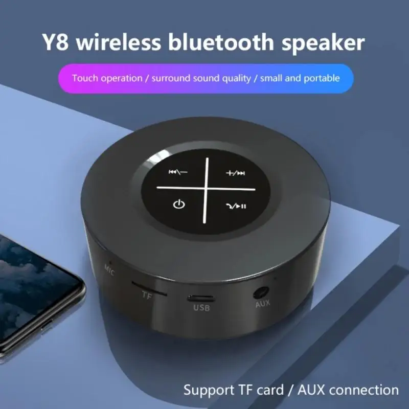 Metal Touch Speaker Y8 Mini Portable Bluetooth-compatible Speaker Hands-Free Calling With Microphone Support FM TF Card
Metal Touch Speaker Y8 Mini Portable Bluetooth-compatible Speaker Hands-Free Calling With Microphone Support FM TF Card