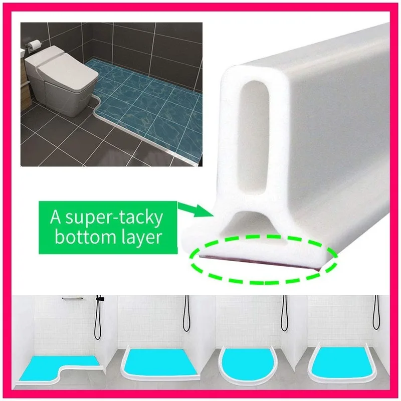 Home Water Retention System Silicone Threshold Water Dam Self-Adhesive Bath Shower Barrier Retainer Seal Strip Bathroom Kitchen
Home Water Retention System Silicone Threshold Water Dam Self-Adhesive Bath Shower Barrier Retainer Seal Strip Bathroom Kitchen