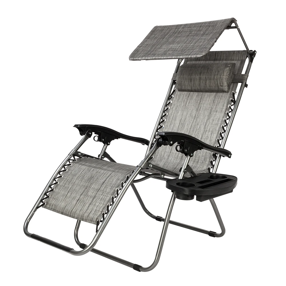 Zero Gravity Lounge Chair with Awning Leisure Chair Recliners Folding Sling Chair Beach Chair Camping Outdoor Chaise LoungeGray
Zero Gravity Lounge Chair with Awning Leisure Chair Recliners Folding Sling Chair Beach Chair Camping Outdoor Chaise LoungeGray