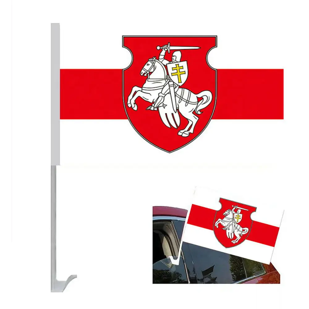 30x45cm belarus White Knight Pagonya Flag 2pcs 12x18inch window flag bearer standard-bearer waving flags with plastic flagpole
30x45cm belarus White Knight Pagonya Flag 2pcs 12x18inch window flag bearer standard-bearer waving flags with plastic flagpole