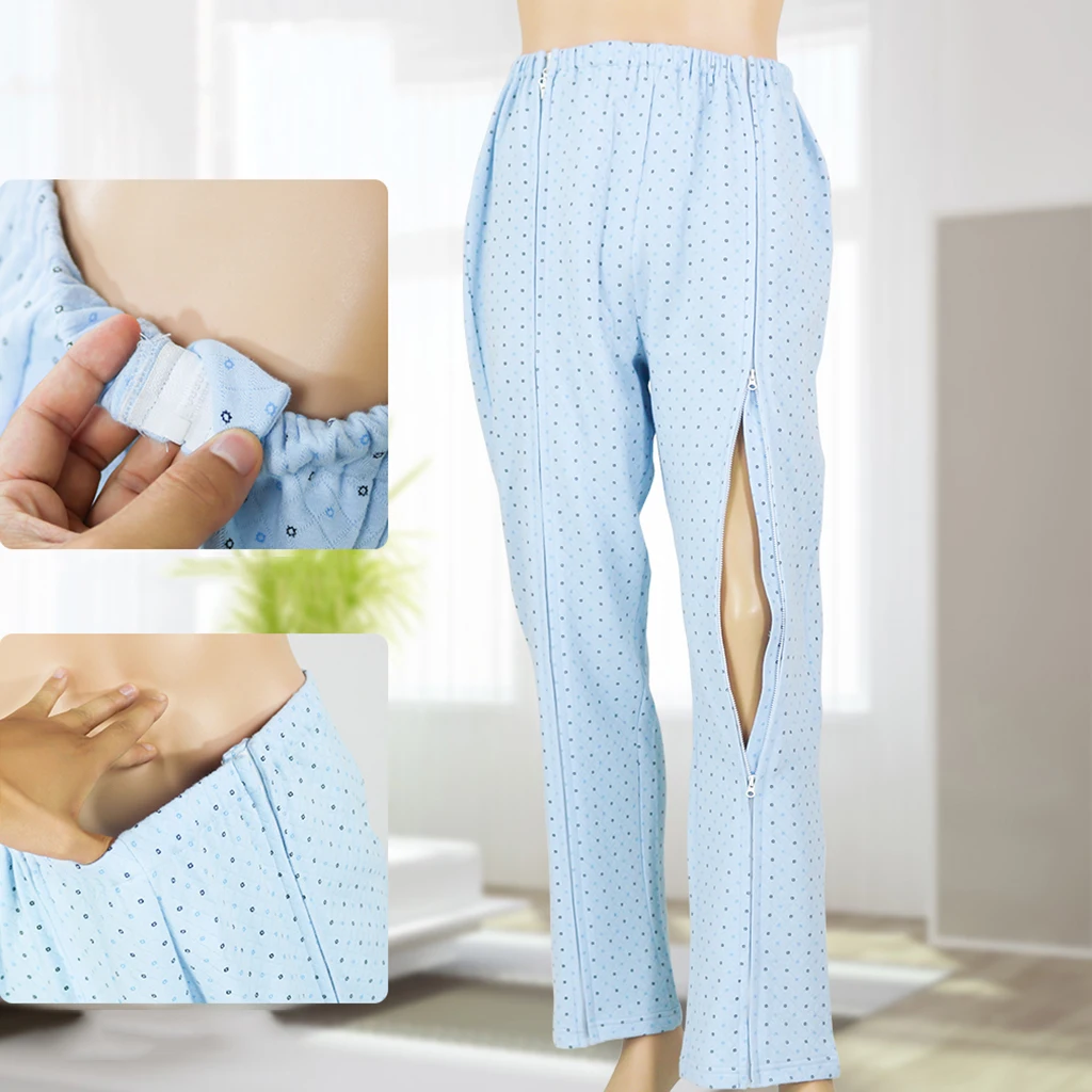 Cotton Detachable Pajamas Home Care Sleepwear Clothes for Fracture, for Men Women 
Cotton Detachable Pajamas Home Care Sleepwear Clothes for Fracture, for Men Women
