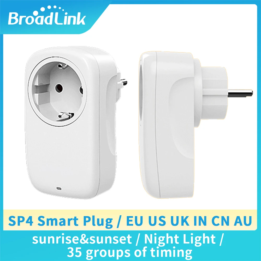 Умная розетка Broadlink SP4L с Wi-Fi, Евророзетка стандарта ЕС, поддержка Alexa/Google Home, дистанционное управление через приложение для умного дома
Умная розетка Broadlink SP4L с Wi-Fi, Евророзетка стандарта ЕС, поддержка Alexa/Google Home, дистанционное управление через приложение для умного дома