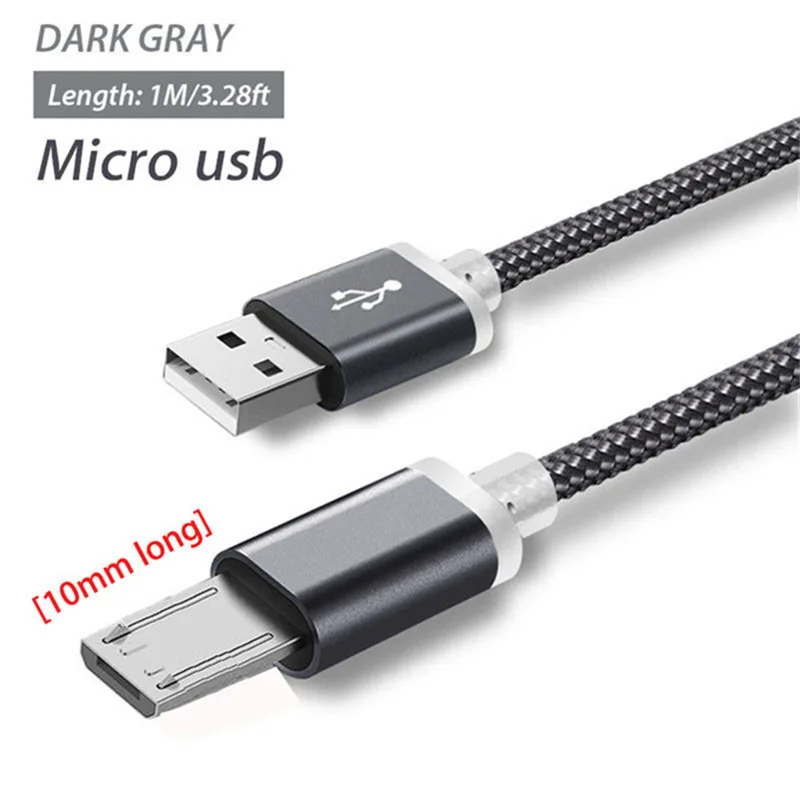 Длинный разъем 10 мм кабель Micro USB для зарядки Doogee S55 S40 lite S60 N20 X20/X30/X90 X5/Max Shoot 2 Leagoo M9/M8