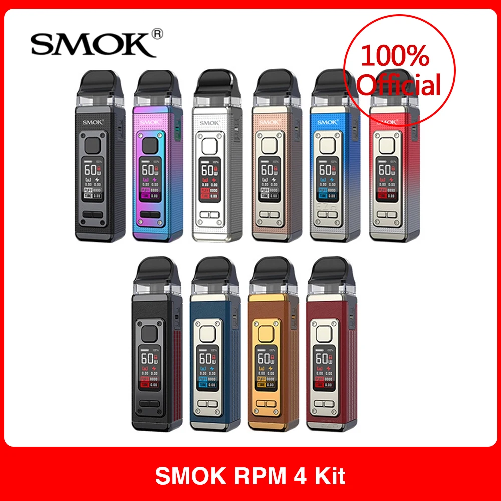 

Оригинальный набор SMOK RPM 4 Pod, аккумулятор 1650 мА/ч, 60 Вт, 5 мл об/мин, 4 LP2, картридж LP2 Meshed 0.23ohm/RPM Mesh 0.4ohm, электронная сигарета, вейп