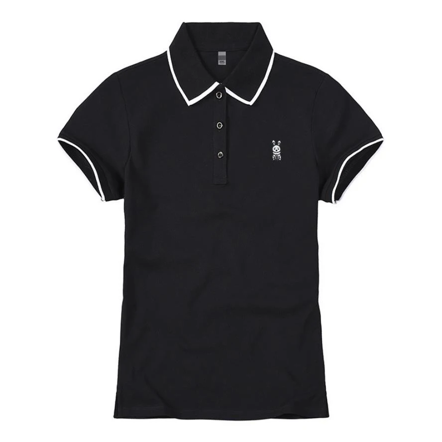 Футболка женская хлопковая с коротким рукавом, рубашка с вышивкой, рабочая одежда для офиса, большие размеры 3XL 4XL, на лето