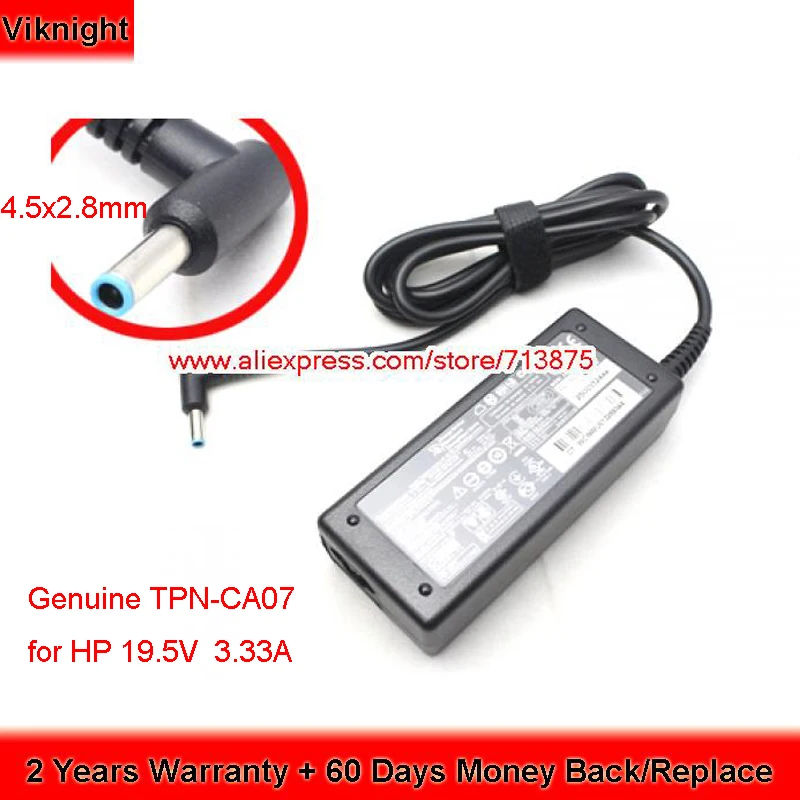 Genuine 19.5V 3.33A TPN-CA07 Laptop Adapter for HP Envy TouchSmart 15 15-R011dx 15-DA2019TX 840 G5 X360 1030 G2 Power Supply
Genuine 19.5V 3.33A TPN-CA07 Laptop Adapter for HP Envy TouchSmart 15 15-R011dx 15-DA2019TX 840 G5 X360 1030 G2 Power Supply