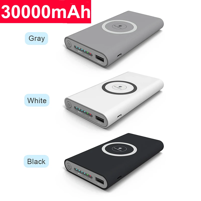 30000mAh Qi Wireless Charger Power Bank For Xiaomi iPhone Samsung Poverbank Portable External Battery Charger Wireless Powerbank
30000mAh Qi Wireless Charger Power Bank For Xiaomi iPhone Samsung Poverbank Portable External Battery Charger Wireless Powerbank