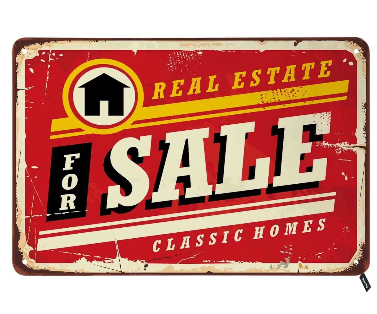 Real Estate Tin Signs,Classic Homes Vintage Metal Tin Sign for Men Women,Wall Decor for Bars,Restaurants,Cafes Pubs,12x8 Inch
Real Estate Tin Signs,Classic Homes Vintage Metal Tin Sign for Men Women,Wall Decor for Bars,Restaurants,Cafes Pubs,12x8 Inch