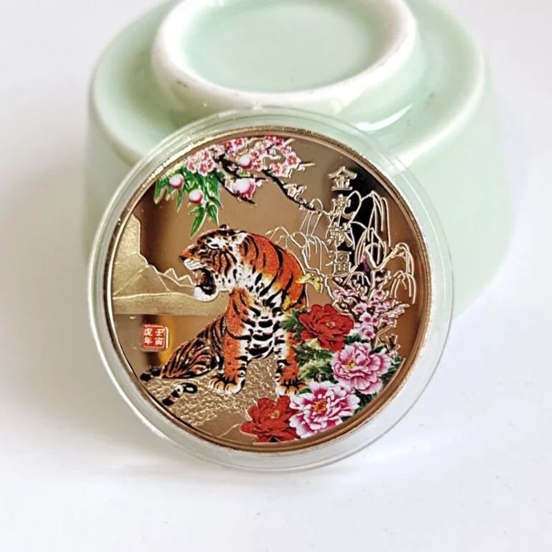 2022 Year Tiger Commemorative Coin Colorful Painted Collection Medal Craft Badge 
2022 Year Tiger Commemorative Coin Colorful Painted Collection Medal Craft Badge