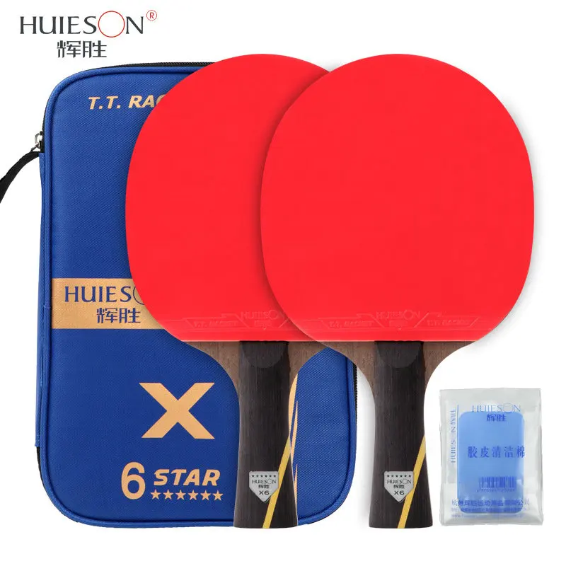 Huieson 6 звезд комплект ракеток для настольного тенниса 5 слоев дерева венге + 2 слоя